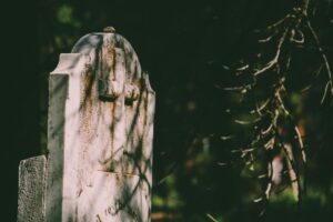 selective focus photography of tombstone